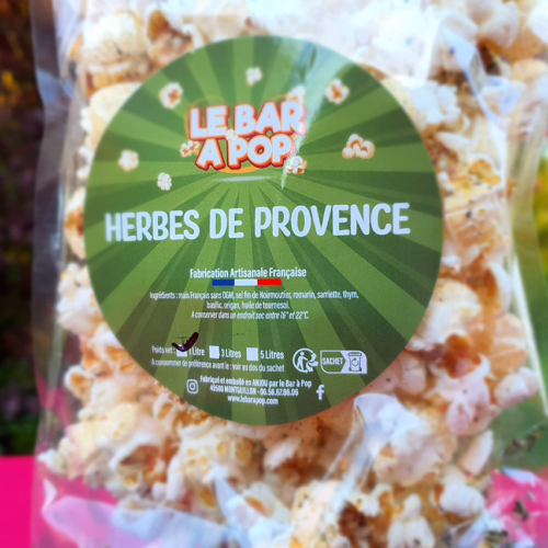 Popcorn aux Herbes de Provence pour un apéro léger et Original sur le Bar à Pop