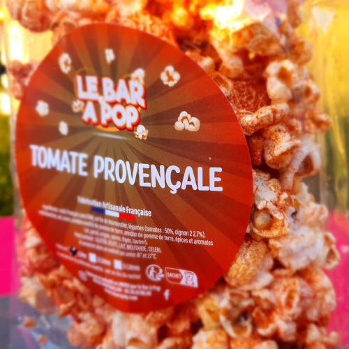 Un Popcorn salé au délicieux gout de Tomate et son coté Provençale qui va ensoleillé vos apéritifs. 